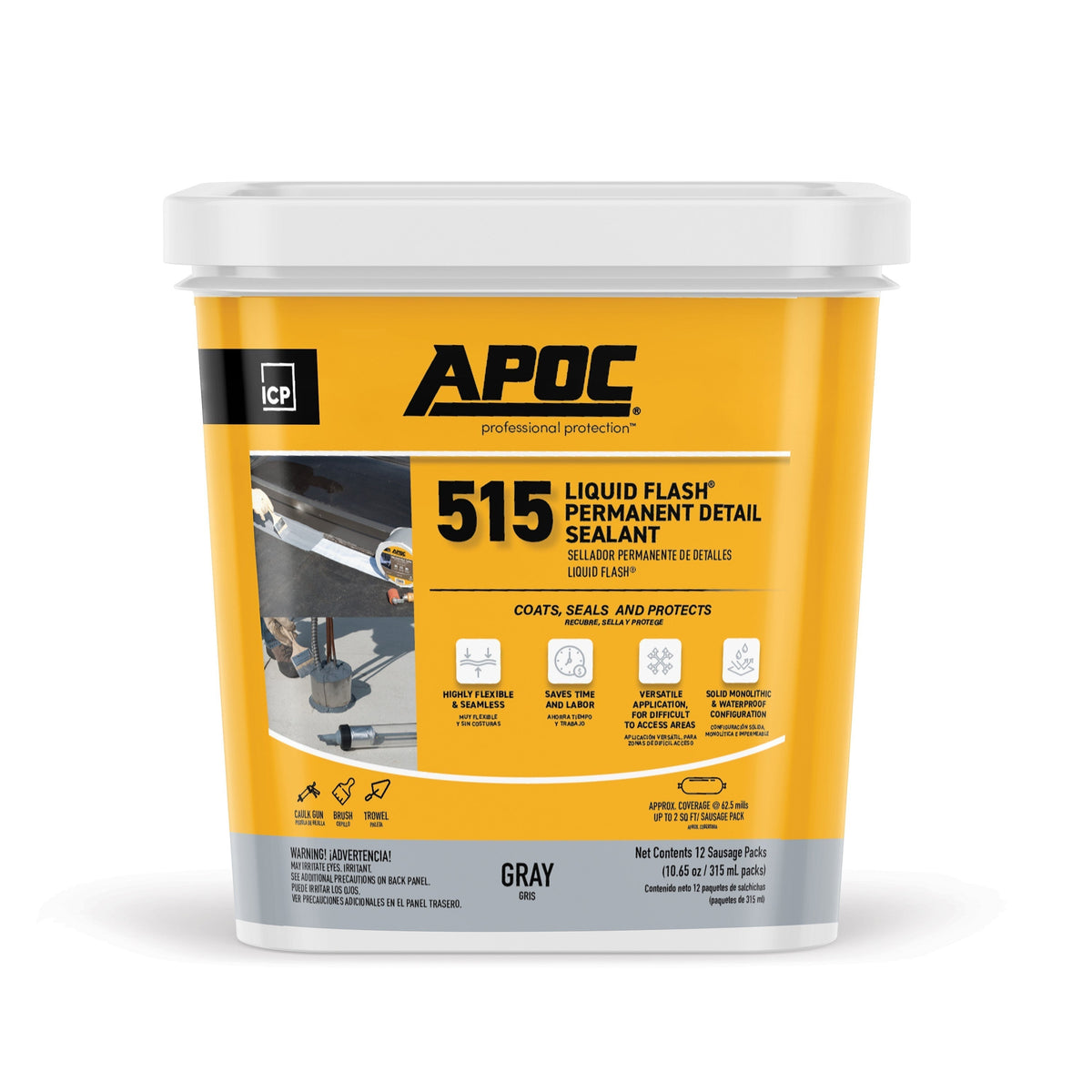 APOC 515 Liquid Flash Permanent Detail Sealant Gray 1 lb TB