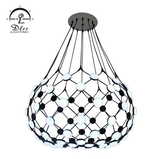 DLSS Lighting Acrylic Globe Web Chandelier Lamp and Ceiling Light for Living Room
