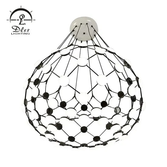 DLSS Lighting Acrylic Globe Web Chandelier Lamp and Ceiling Light for Living Room