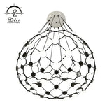 DLSS Lighting Acrylic Globe Web Chandelier Lamp and Ceiling Light for Living Room