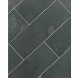  Adoni Black Slate Wall and Floor Tile - 8 x 24 in.