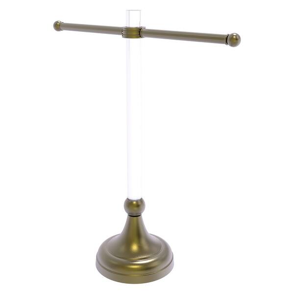 Allied Brass Pacific Grove Collection Free Standing Guest Towel Stand with Dotted Accents in Matte Black