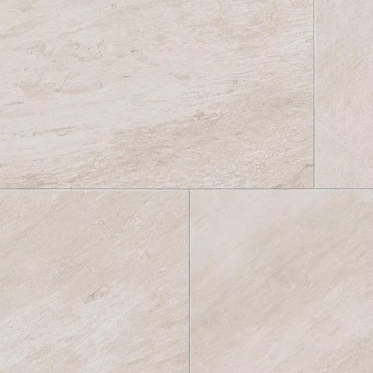 Alpe Ivory 24"x48" Quartzite-Look Porcelain Floor & Wall Tile, 15.50 sq. ft. Case