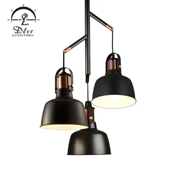 DLSS Lighting Aluminum Pendant Lighting Modern Decorative with Three Lamp for Bookstore