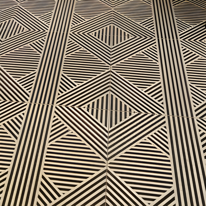 Astoria Black and White 24 in. x 24 in. Matte Porcelain Floor and Wall Tile (4 Pieces, 15.49 sq. ft./Case)
