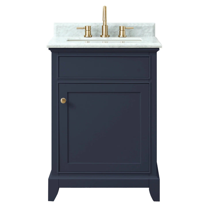 Aurora Blue 25 in. Vanity with Carrara Top