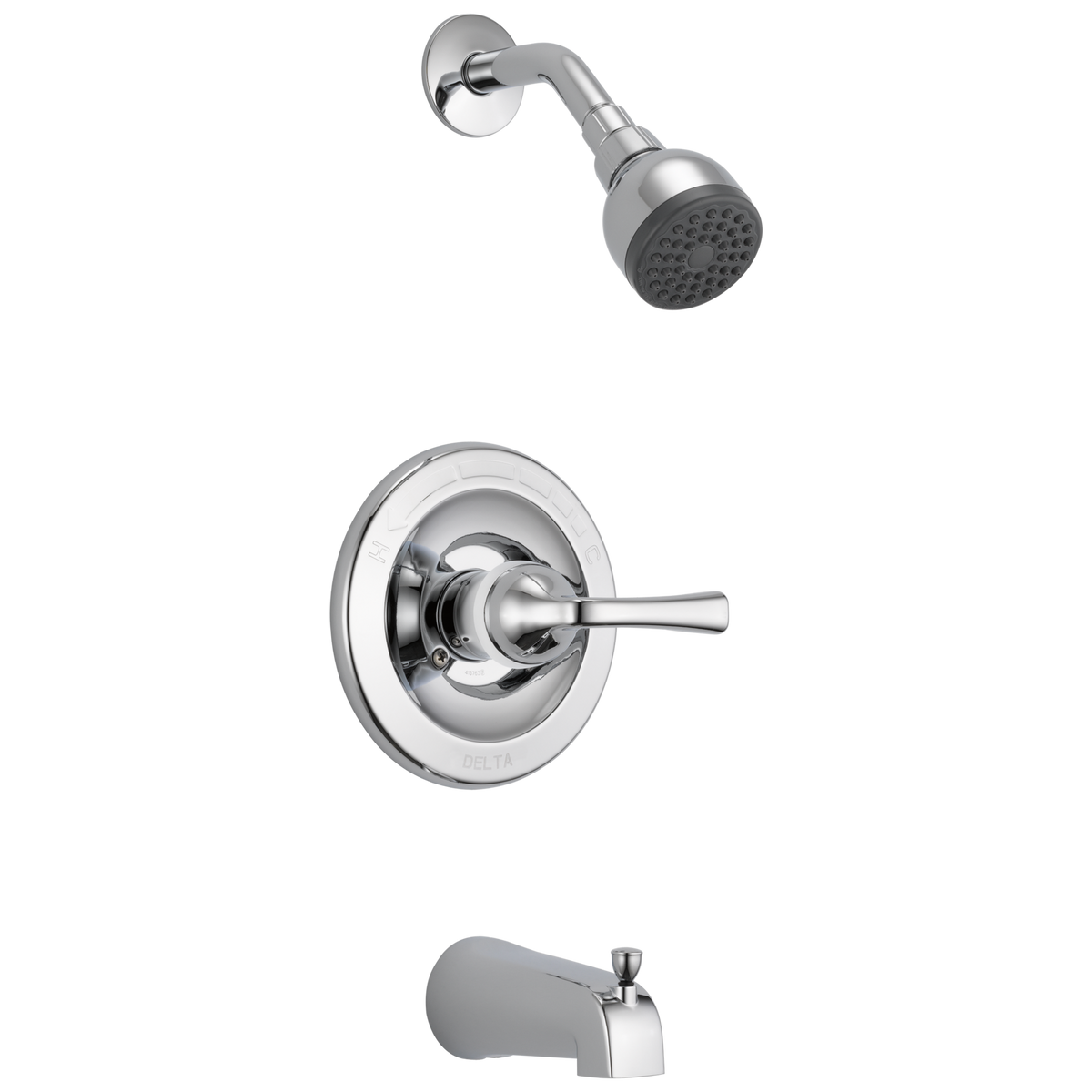 Delta Foundations Chrome 1-Handle Bathtub and Shower Faucet with Valve, Model B114900C
