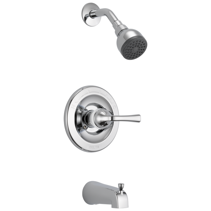 Delta Foundations Chrome 1-Handle Bathtub and Shower Faucet with Valve, Model B114900C