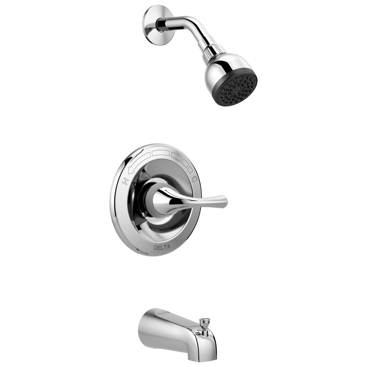Delta Foundations Chrome 1-Handle Bathtub and Shower Faucet with Valve, Model B114915C