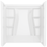 Delta Classic 500 60 in. W x 61.25 in. H x 32 in. D 3-Piece Direct-to-Stud Alcove Tub Surround in High Gloss White