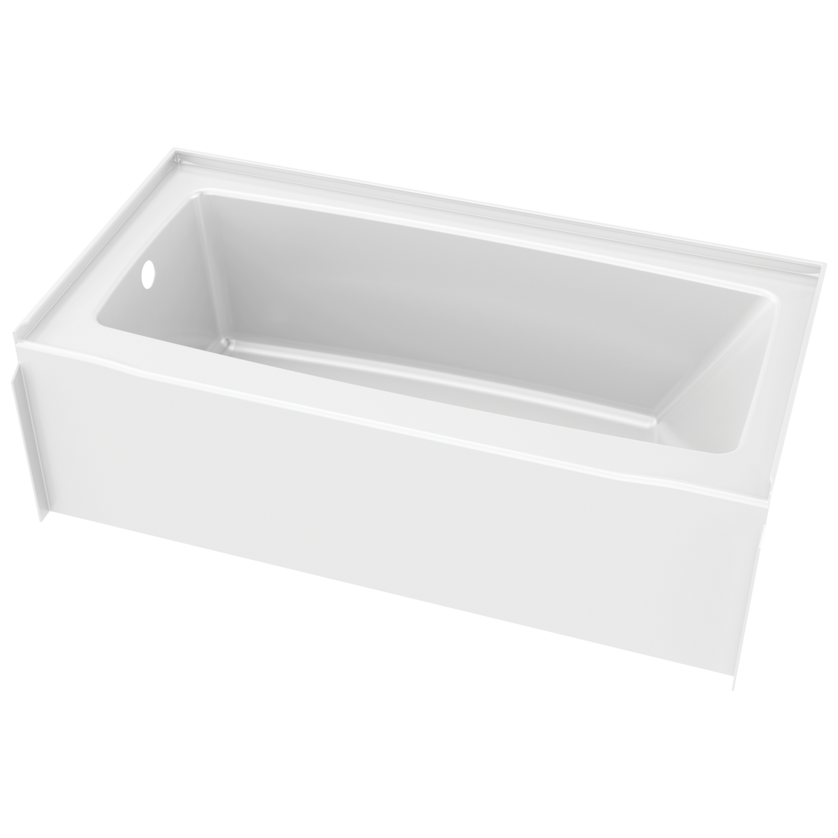 Classic 500 60 in. x 30 in. Soaking Bathtub with Left Drain in High Gloss White