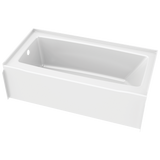 Classic 500 60 in. x 30 in. Soaking Bathtub with Left Drain in High Gloss White