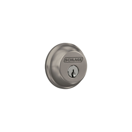 Schlage Satin Nickel Single Cylinder Deadbolt, B60FFF