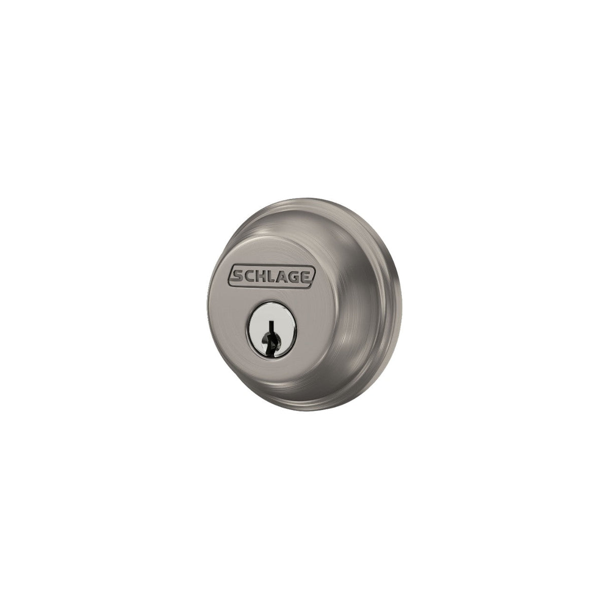 Schlage Satin Nickel Single Cylinder Deadbolt, B60FFF