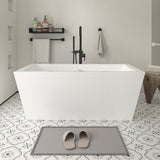 Vanity Art Tarbes 67 in. Acrylic Flatbottom Freestanding Bathtub in Pure White
