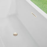 Vanity Art Tarbes 59 in. Acrylic Flatbottom Freestanding Bathtub in White/Oil Rubbed Bronze