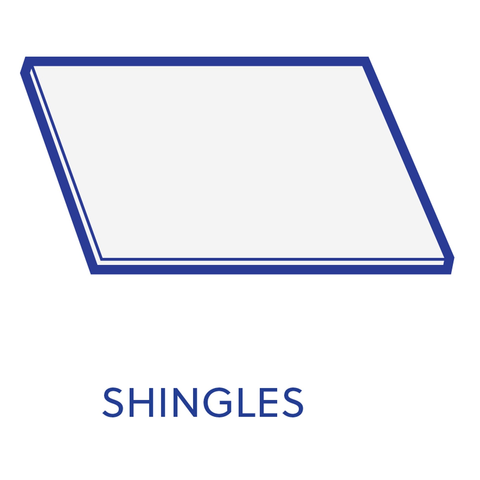 Bay Cities Galvanized Flat Shingles Brown 5" x 7" 28 GA 50/Bundle