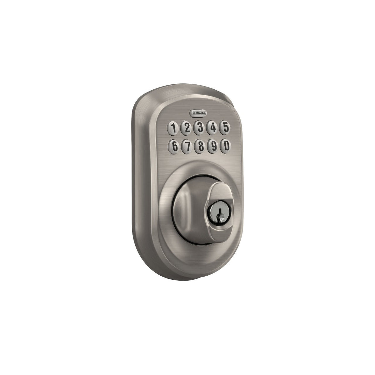 Schlage Plymouth Keypad Electronic Deadbolt – Bright Brass Finish