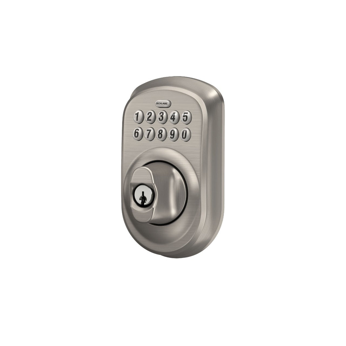 Schlage Plymouth Keypad Electronic Deadbolt – Bright Brass Finish
