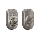 Schlage Plymouth Keypad Electronic Deadbolt – Bright Brass Finish