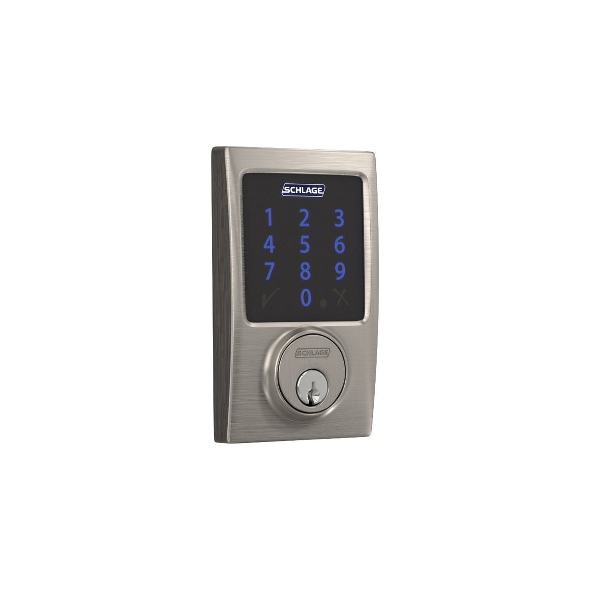 Schlage Century Matte Black Connect Smart Door Lock with Alarm