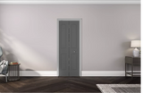 Masonite Roman 30-in x 80-in Snowstorm 2-Panel Round Top Prefinished Molded Composite Bifold Door
