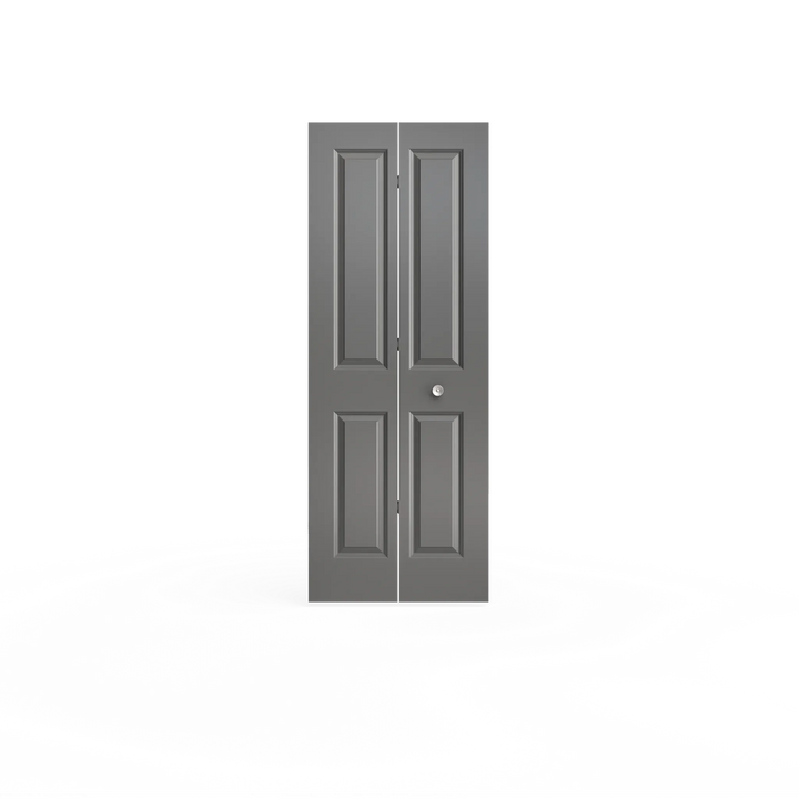 Masonite Traditional 24-in x 80-in Snowstorm 2-Panel Square Prefinished Molded Composite Bifold Door
