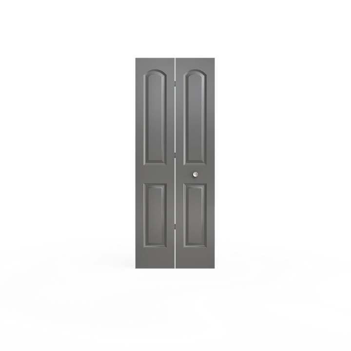 Masonite Roman 24-in x 80-in 2-Panel Round Top Primed Molded Composite Bifold Door (Hardware Included)
