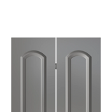 Masonite Roman 30-in x 80-in Snowstorm 2-Panel Round Top Prefinished Molded Composite Bifold Door