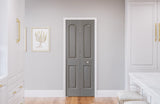 Masonite Roman 30-in x 80-in Snowstorm 2-Panel Round Top Prefinished Molded Composite Bifold Door