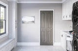 Masonite Roman 30-in x 80-in Snowstorm 2-Panel Round Top Prefinished Molded Composite Bifold Door