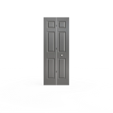 Masonite Traditional 36-in x 78-in 6-Panel Primed Molded Composite Bifold Door (Hardware Included)