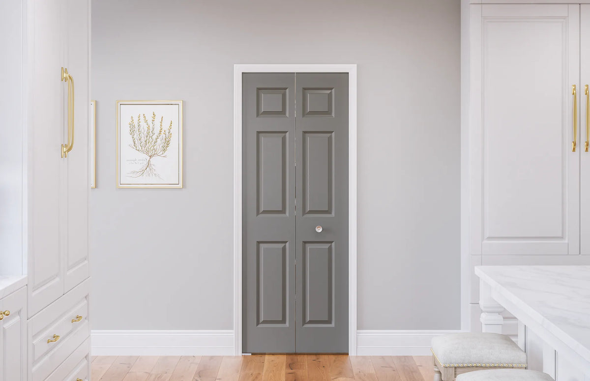 Masonite Traditional 24-in x 80-in 6-Panel Primed Molded Composite Bifold Door (Hardware Included)