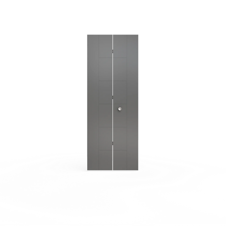 Masonite Berkley 36-in x 80-in Cream N Sugar Flush Prefinished Molded Composite Bifold Door (Hardware Included)