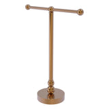 Allied Brass Free Standing Two Arm Guest Towel Holder in Polished Brass