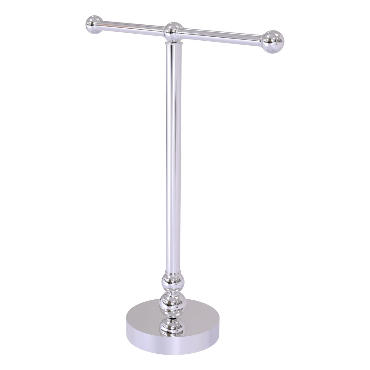 Allied Brass Free Standing Two Arm Guest Towel Holder in Polished Brass
