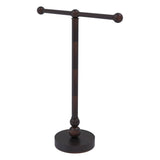 Allied Brass Free Standing Two Arm Guest Towel Holder in Polished Brass