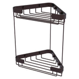 Allied Brass Double Tier Corner Shower Basket in Polished Brass