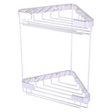 Allied Brass Double Tier Corner Shower Basket in Antique Brass