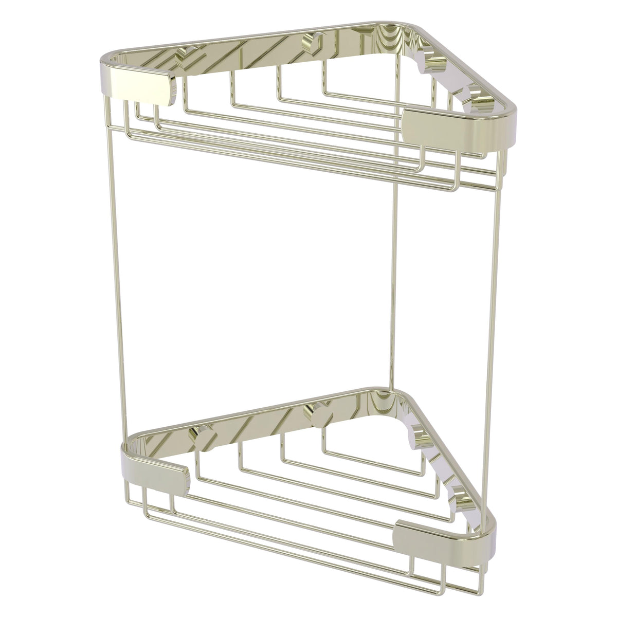 Allied Brass Double Tier Corner Shower Basket in Matte Black