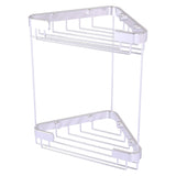 Allied Brass Double Tier Corner Shower Basket in Polished Brass
