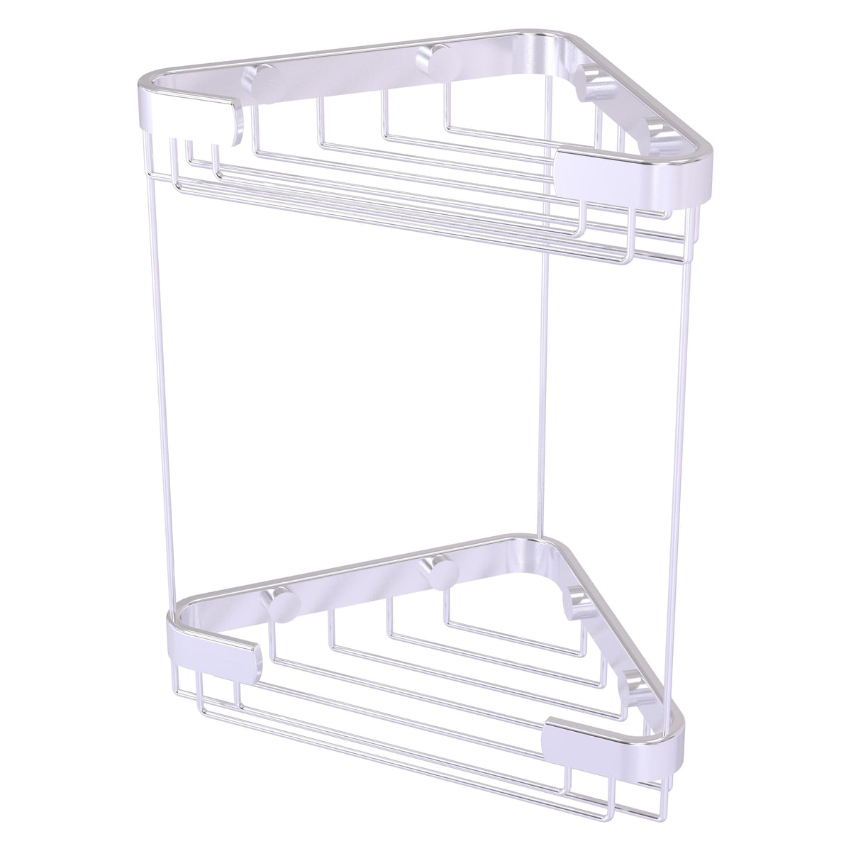 Allied Brass Double Tier Corner Shower Basket in Matte Black