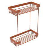 Allied Brass Double Tier Rectangular Toiletry Shower Basket in Matte White, 10.5 x 12 x 4.8 in