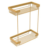 Allied Brass Double Tier Rectangular Toiletry Shower Basket in Matte White, 10.5 x 12 x 4.8 in