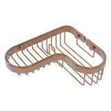 Allied Brass Corner Combination Shower Basket in Antique Copper, 8.75 x 1.9 x 7.4 in