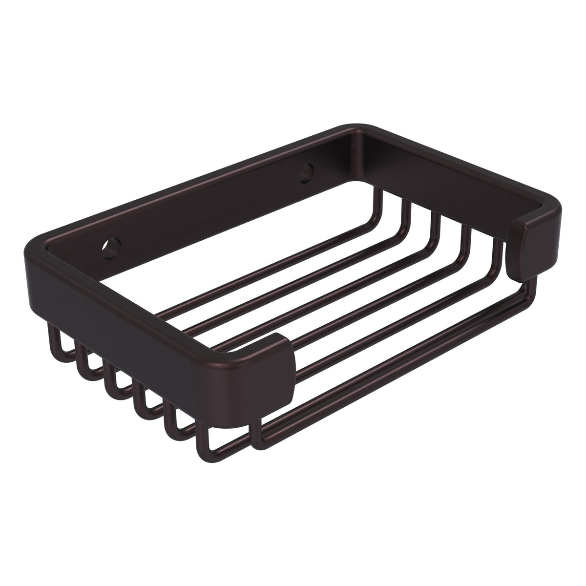 Allied Brass Rectangular Soap Basket in Antique Bronze, 5.2 x 3.5 in