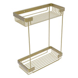 Allied Brass Double Tier Rectangular Toiletry Shower Basket in Antique Copper