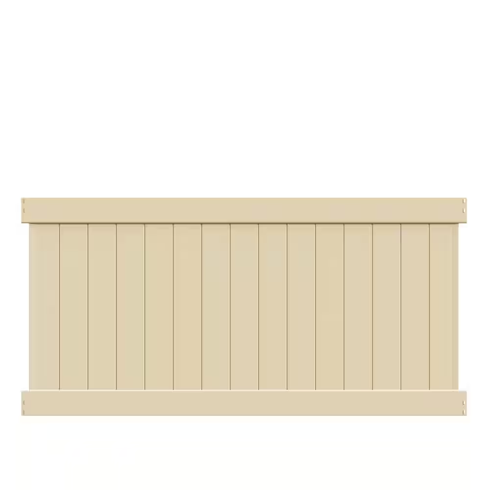 Barrette Outdoor Living Bryce 4 ft. H x 8 ft. W Sand Vinyl Un-Assembled Fence Panel