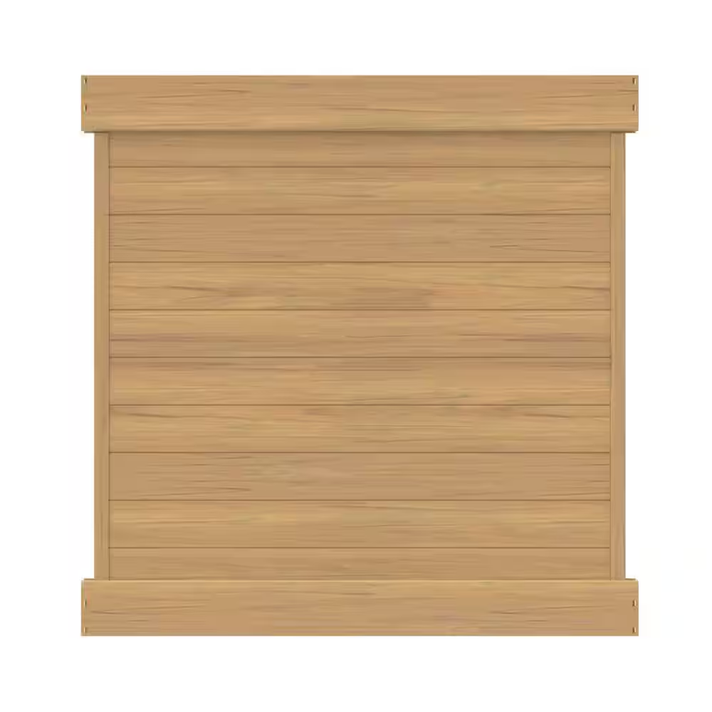 Barrette Outdoor Living Horizontal 6 ft. H x 6 ft. W Cypress Vinyl Privacy Fence Panel (Unassembled)