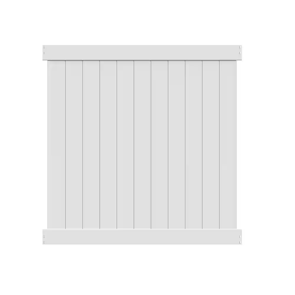 Barrette Outdoor Living Washington 6 ft. H x 6 ft. W Vinyl Privacy Fence Panel (Unassembled)